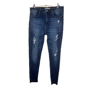 Kancan skinny Jeans Women's Blue Denim Stretch High Rise Size 15/31